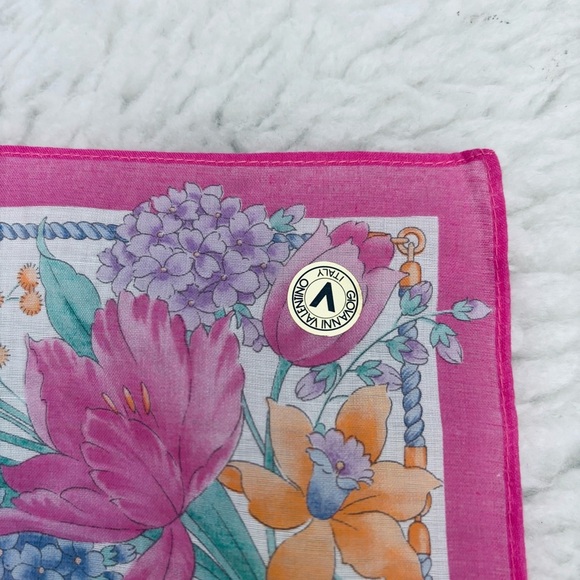 Giovanni Valentino Cotton Multicolor Handkerchief/Bandanna/Scarf 18” - Picture 3 of 9